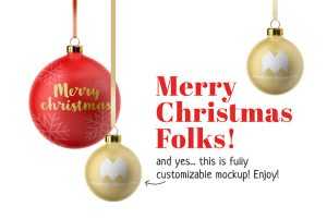 Free christmas card mockup