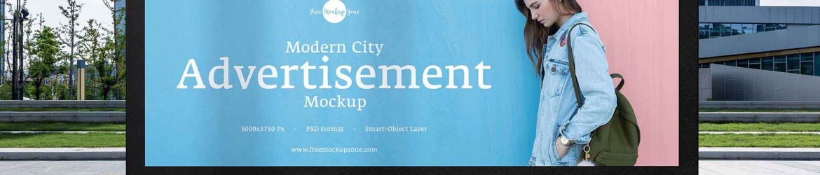 Free City Advertisement Billboard Mockup (PSD)