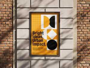 Free citylight poster mockup - Instant Download