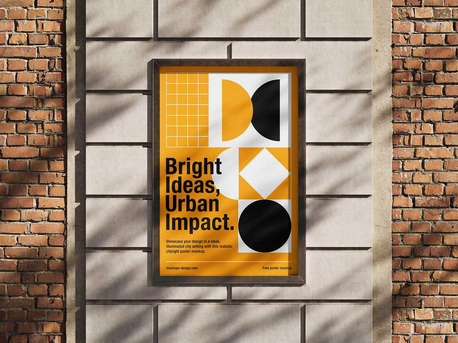 Free citylight poster mockup - Instant Download