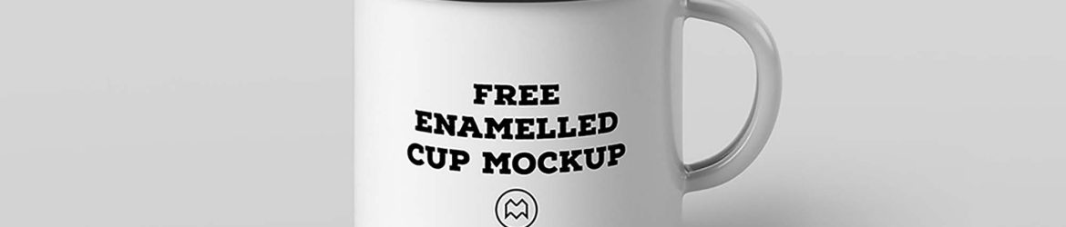 Free Classic Enamel Mug Mockup (PSD)