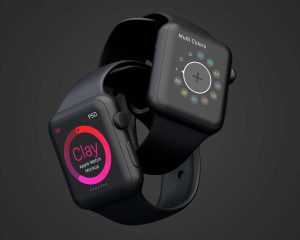 Free Clay Apple Watch Mockup (PSD)