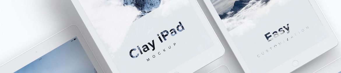 Free Clay iPad Mockup (PSD)