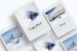 Free Clay iPad Mockup (PSD)