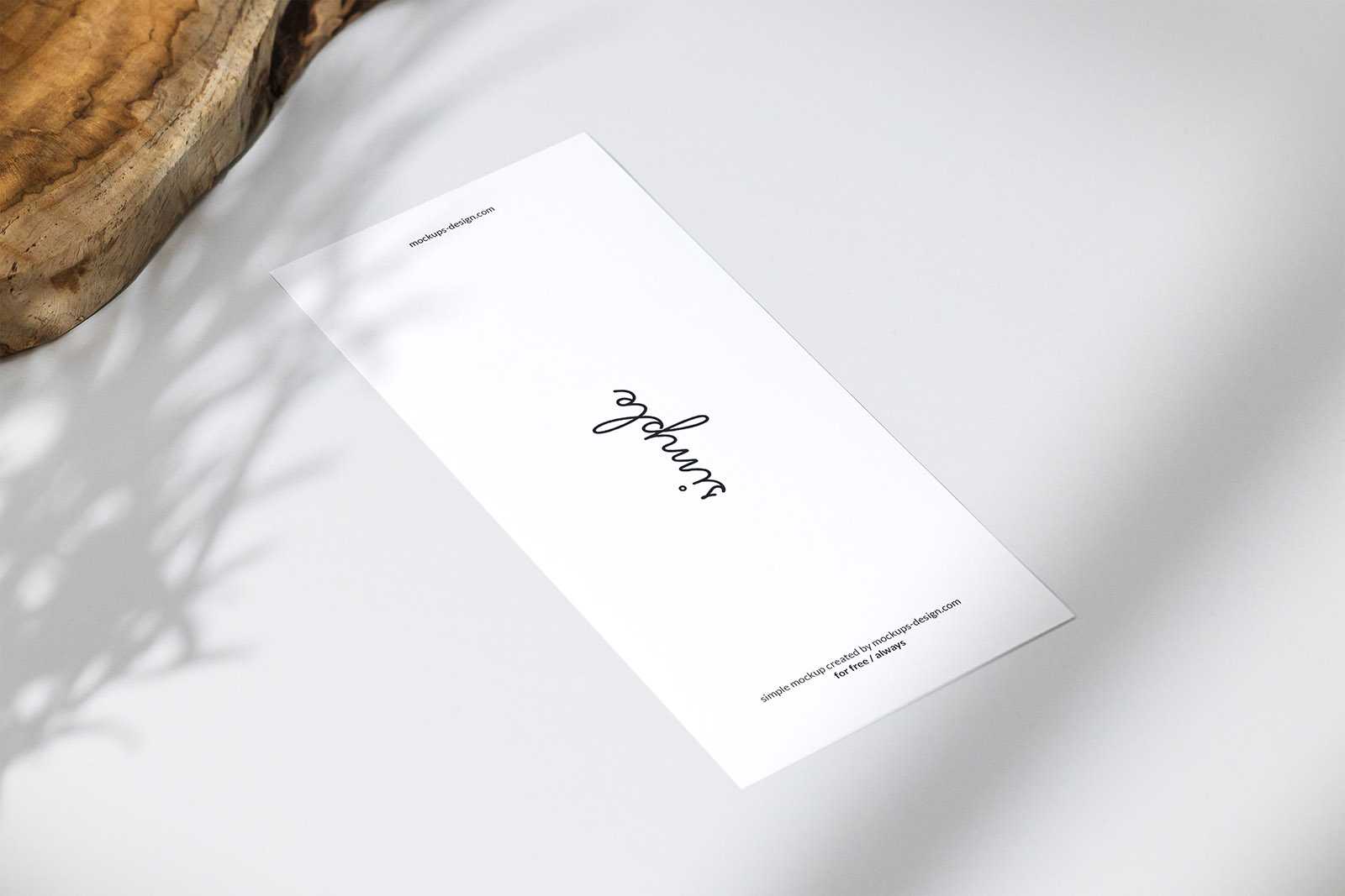 Free clean DL flyer mockup