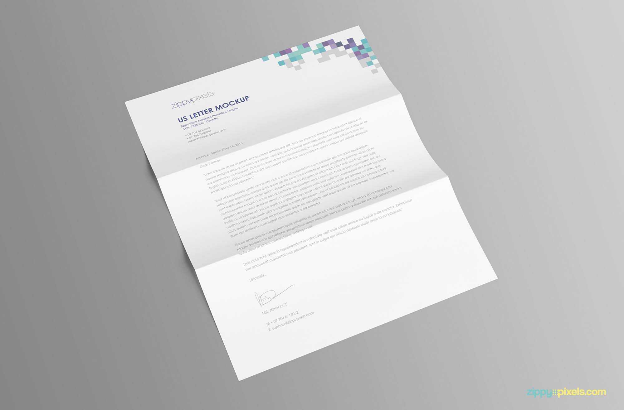 Free Clean US Letter Paper Mockup (PSD)