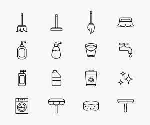 Free Cleaning Vector Icons (AI)