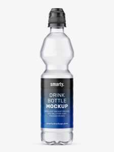 Free clear mineral water bottle mockup