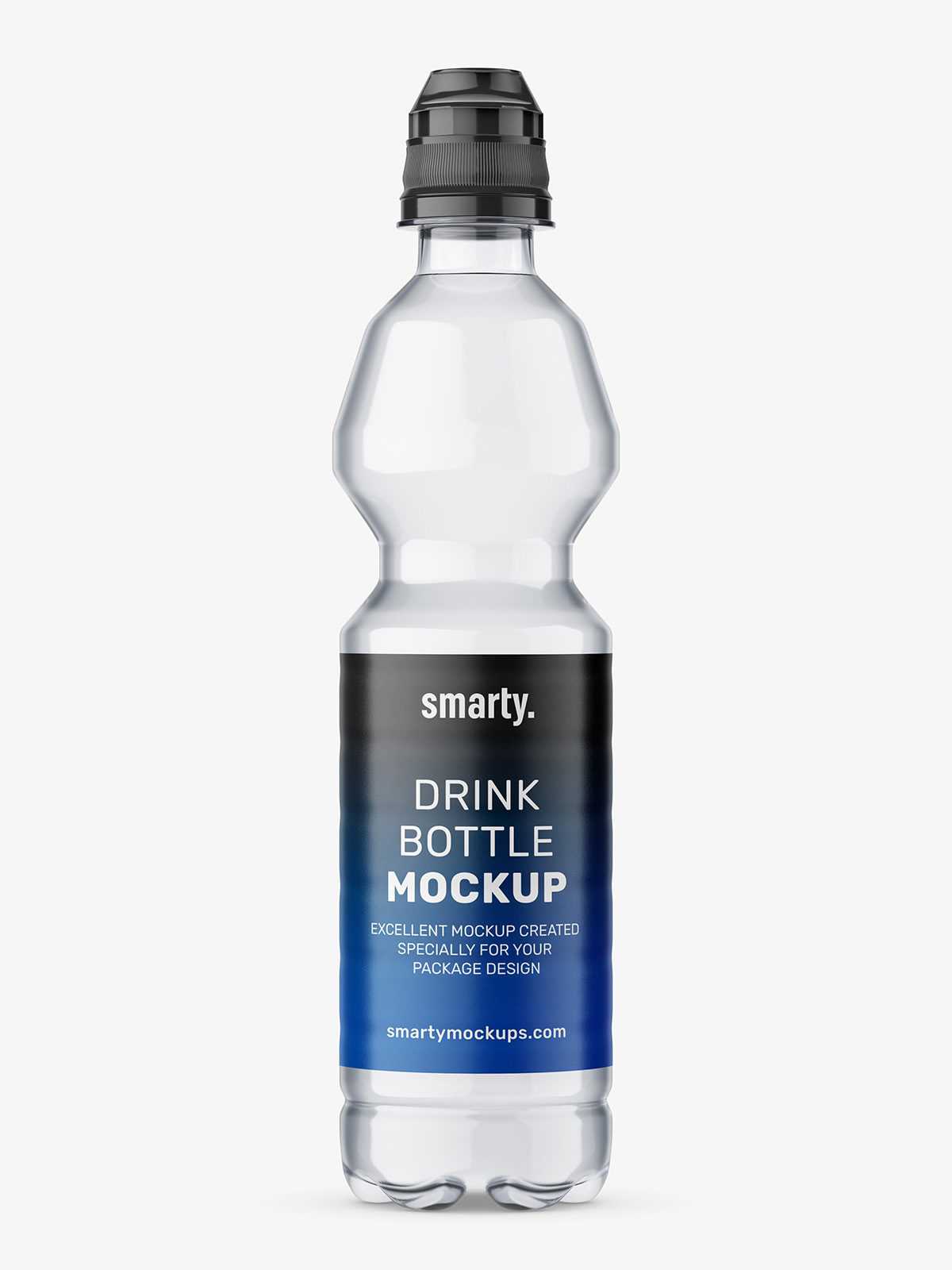 Free clear mineral water bottle mockup