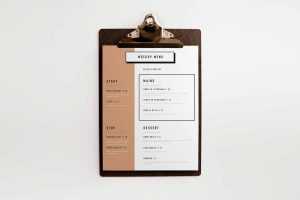 Free Clipboard Menu Mockup (PSD)