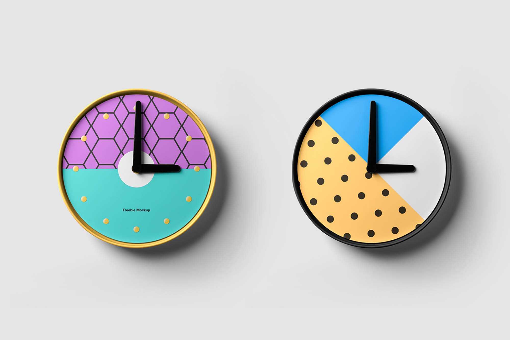 Free Clock Mockup (PSD)