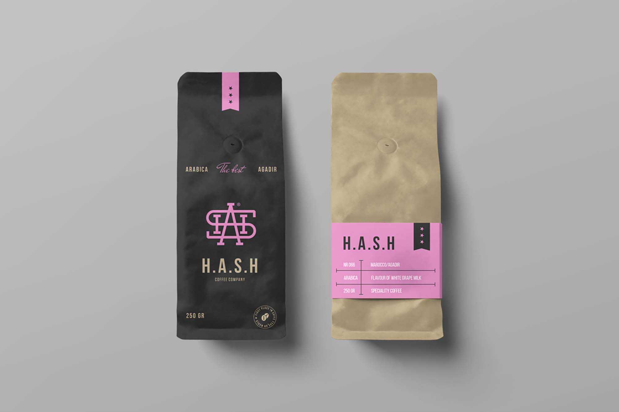 Free Coffee Bags Mockups (PSD)