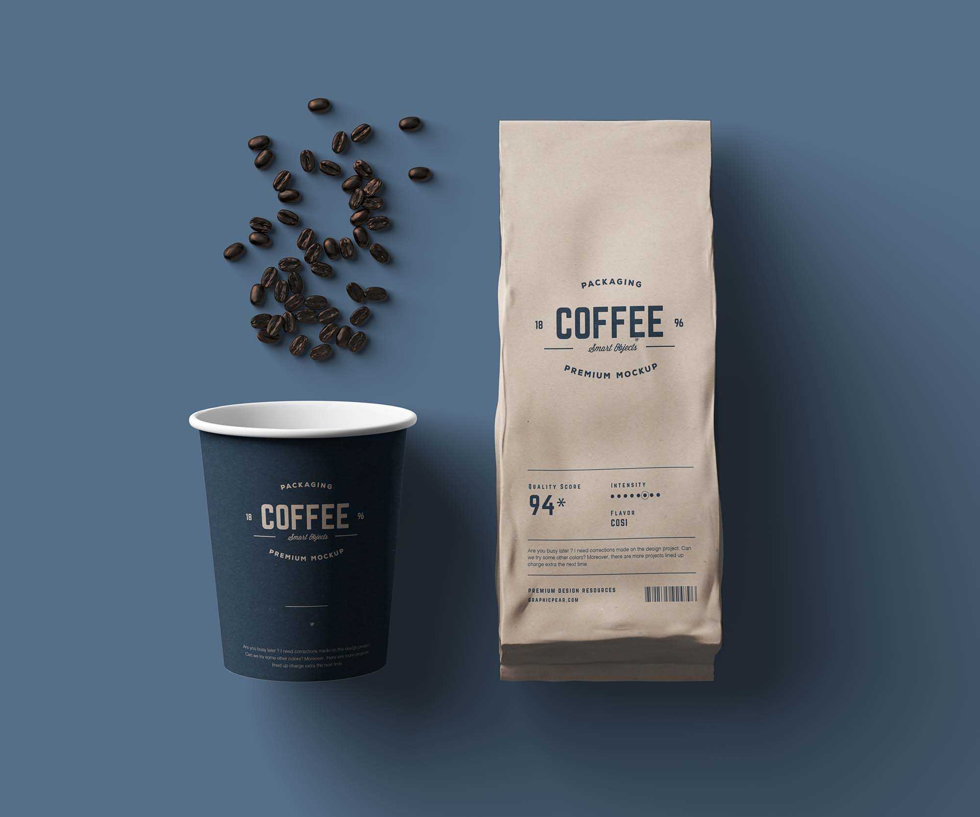 Free Coffee Package Mockup