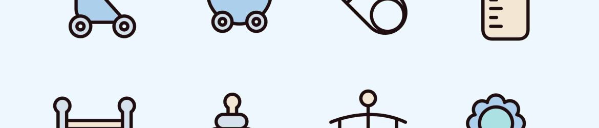 Free Colored Baby Vector Icons (Ai)