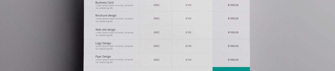 Free Company Invoice Template (PSD)