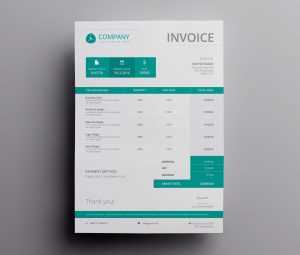 Free Company Invoice Template (PSD)
