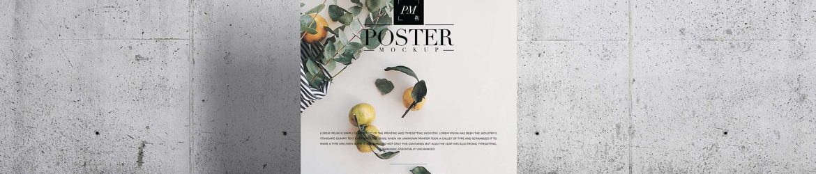 Free Concrete Environment Display Poster Mockup (PSD)