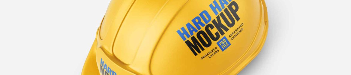 Free Construction Hard Hat Mockup (PSD)