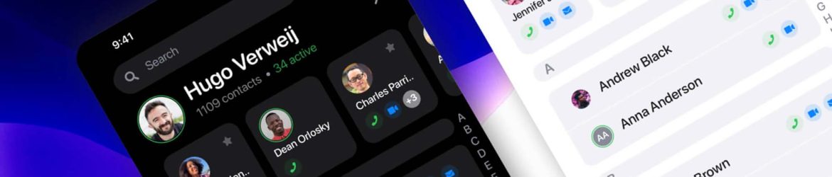 Free Contacts App UI Kit Template (Sketch)