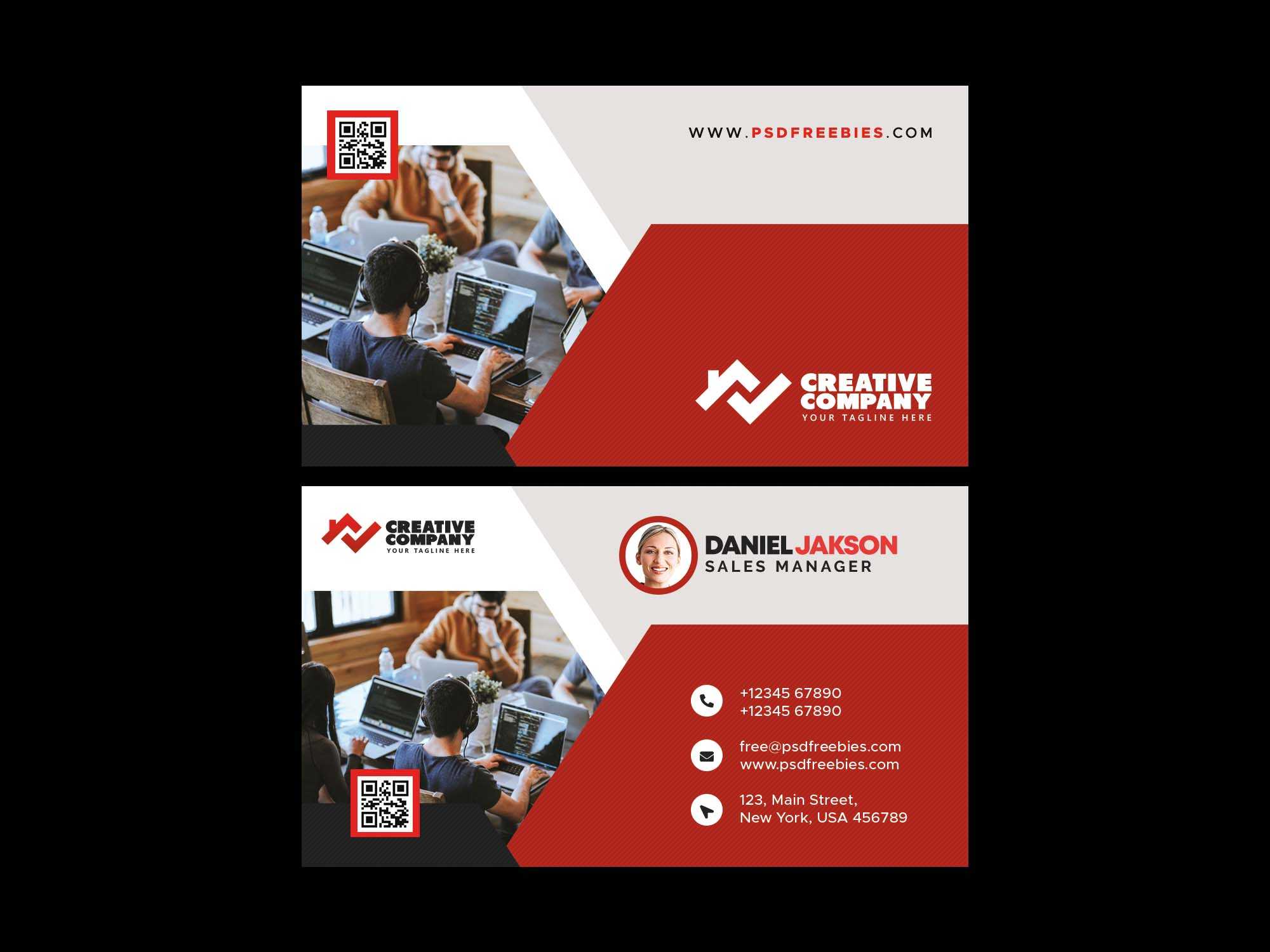 Free Corporate Business Card Template (PSD)