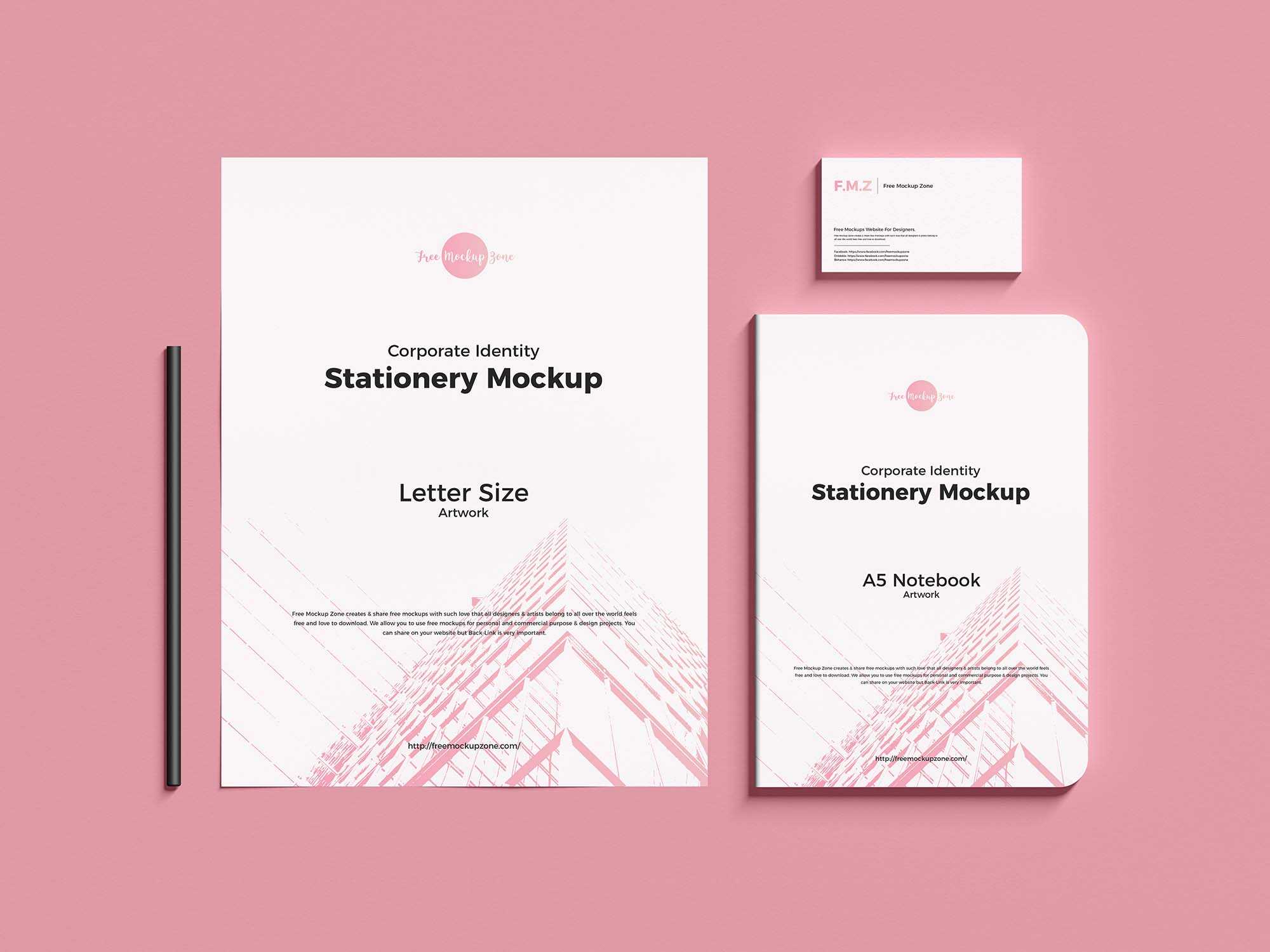 Free Corporate Identity Stationery Mockup (PSD)