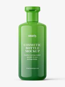 Free cosmetic bottle mockup / glossy