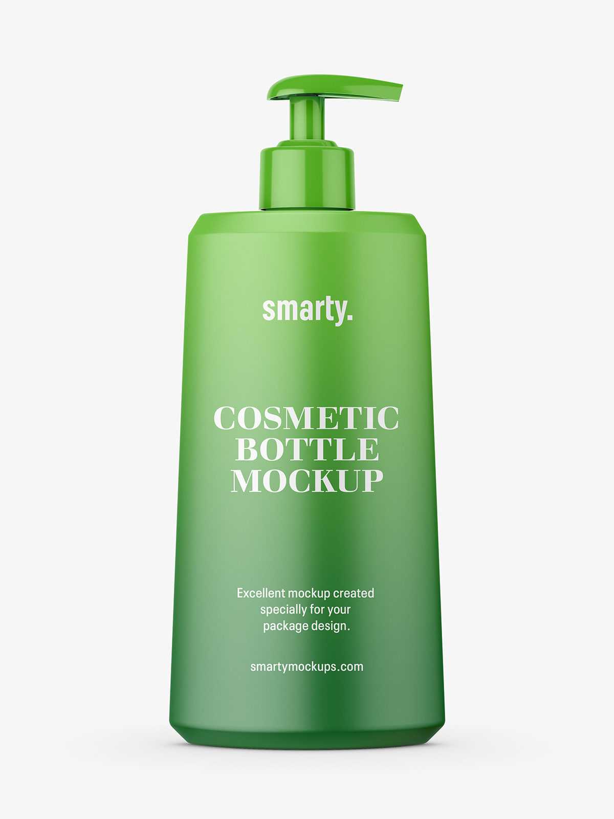 Free cosmetic bottle with pump mockup