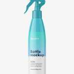 Free cosmetic bottle with trigger spray mockup / glossy