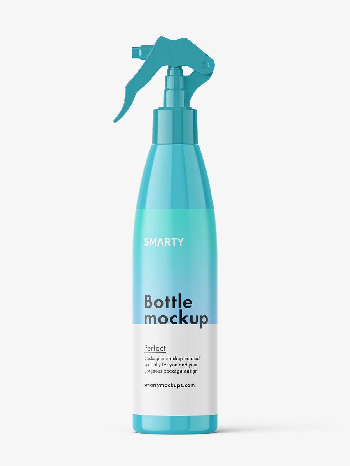 Free cosmetic bottle with trigger spray mockup / glossy