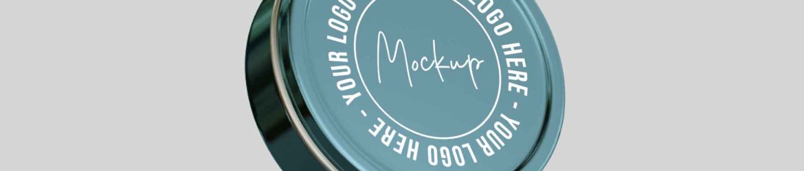 Free Cosmetic Tin Jar Mockup (PSD)