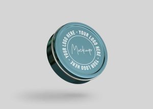 Free Cosmetic Tin Jar Mockup (PSD)