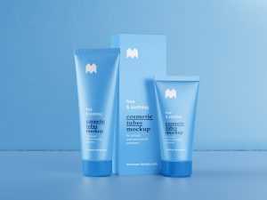 Free cosmetic tubes mockup
