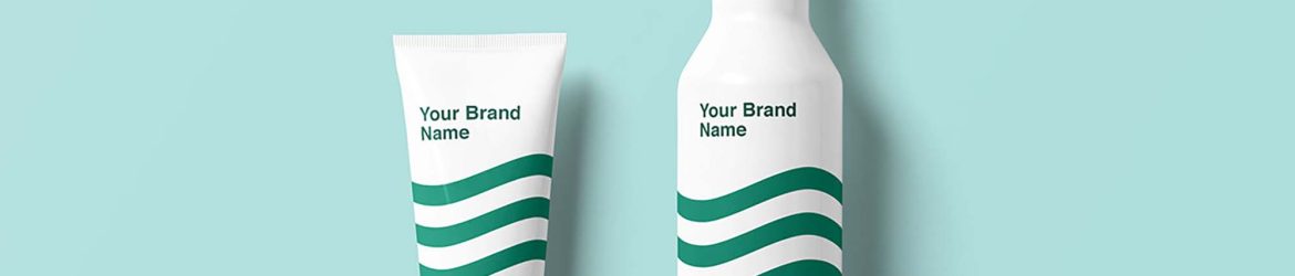Free Cosmetics Bottles Mockup (PSD)