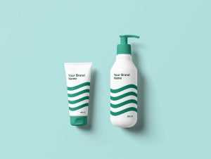 Free Cosmetics Bottles Mockup (PSD)