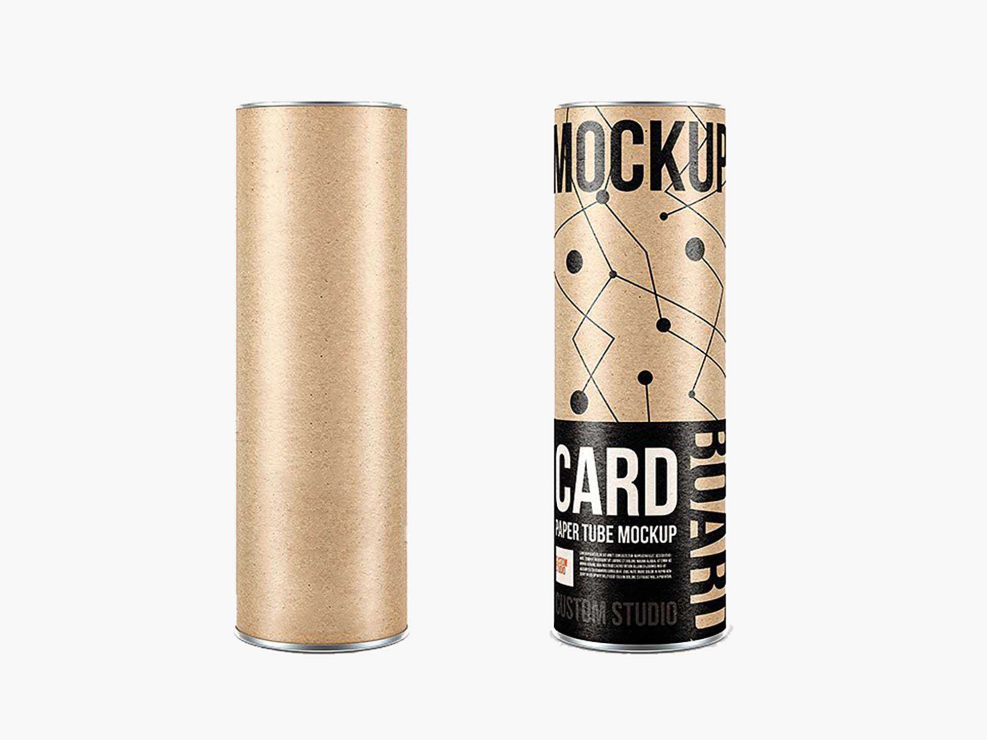 Free Craft Paper Tubes Mockup (PSD)