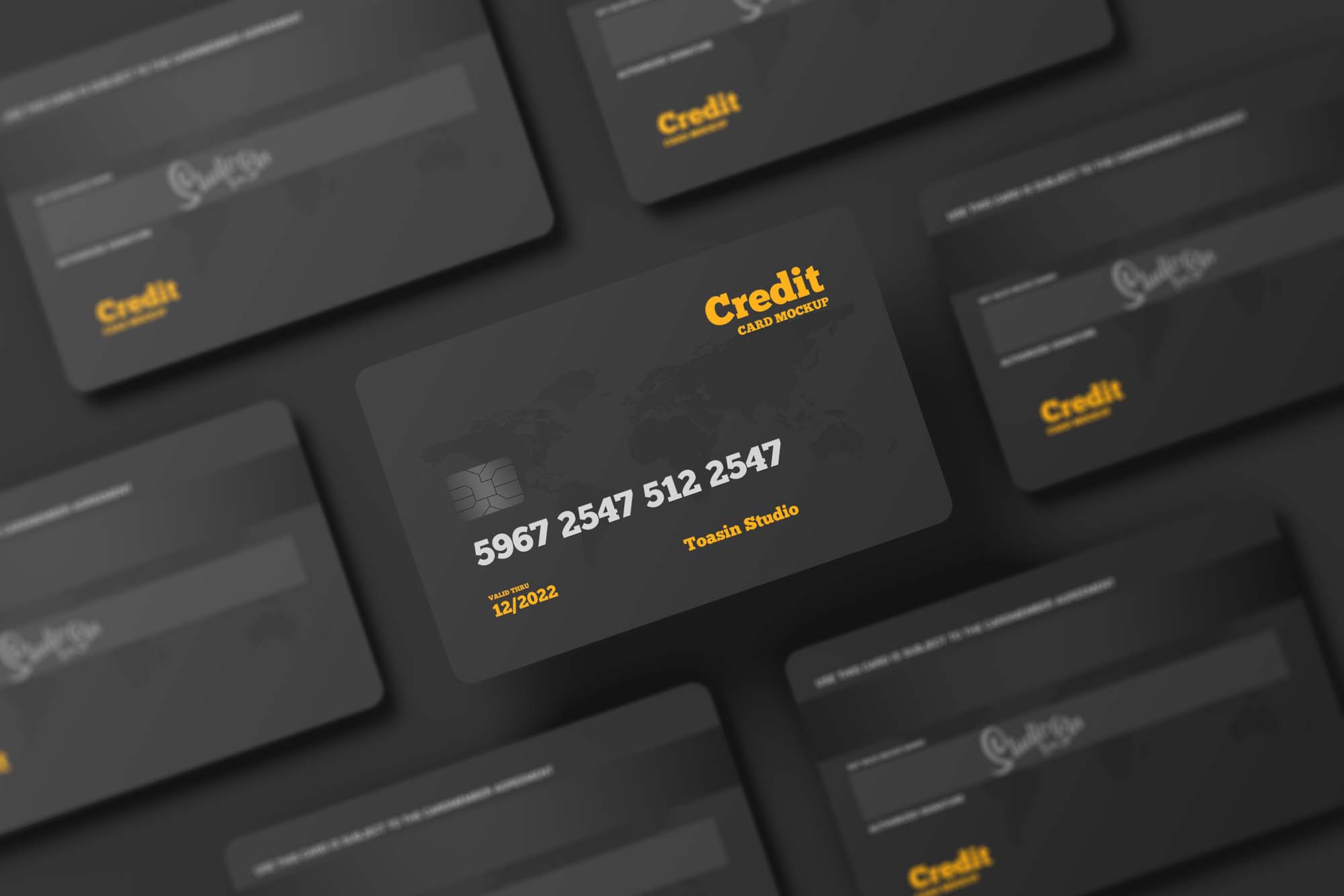 Free Credit Cards Mockup (PSD)