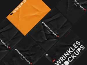 Free Crumpled Paper Mockup (PSD)
