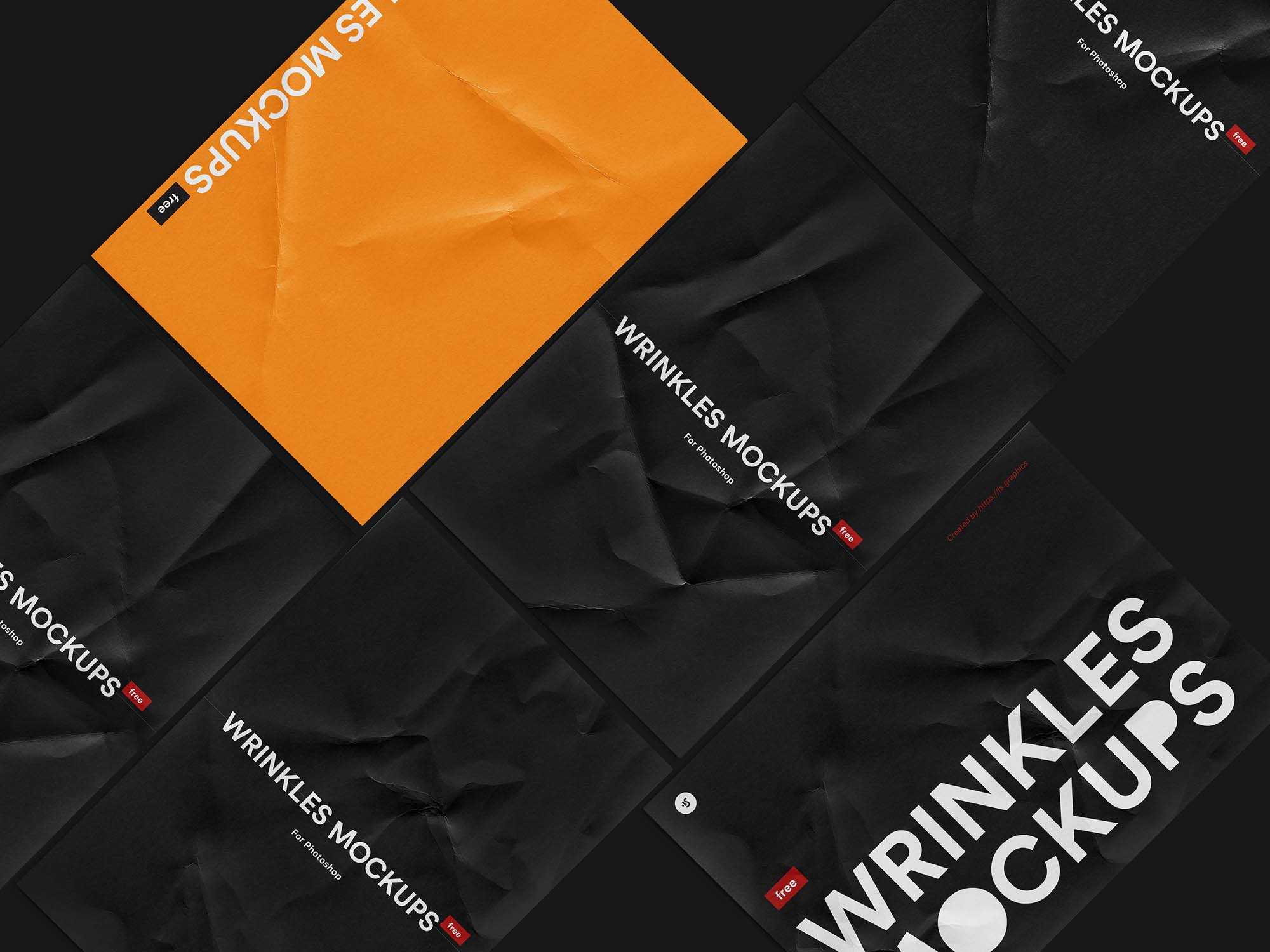 Free Crumpled Paper Mockup (PSD)