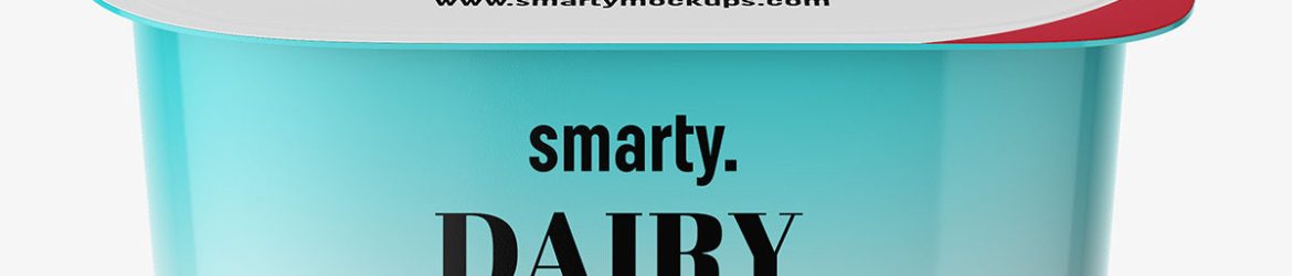 Free dairy container mockup