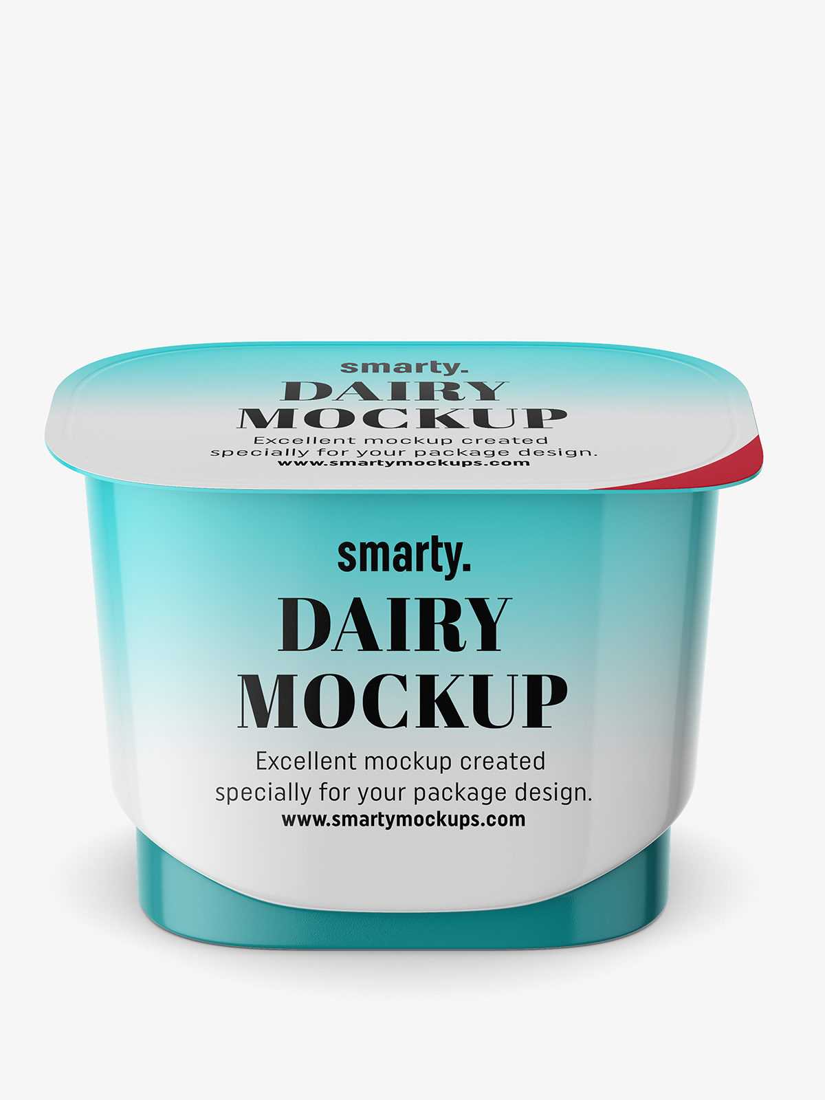 Free dairy container mockup