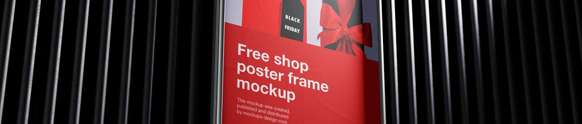 Free dark poster frame mockup - Instant Download
