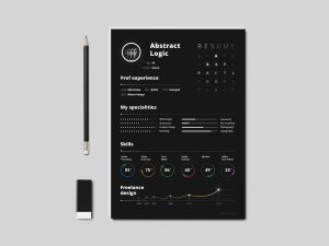 Free Dark Resume Template