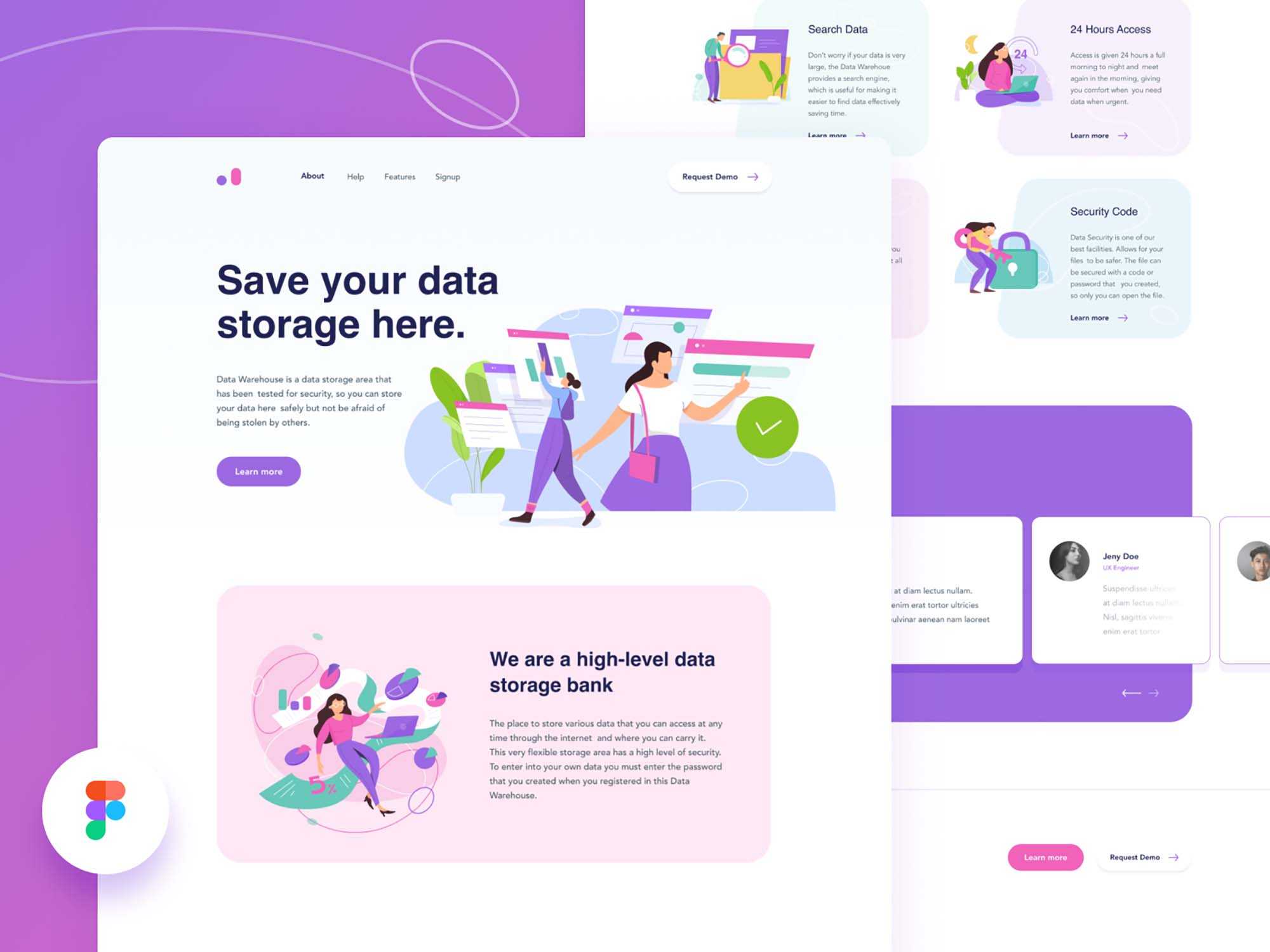 Free Data Warehouse Website Template (FIG)