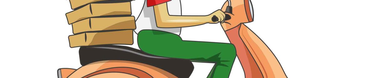 Free Delivery Scooter Vector Illustration (AI)