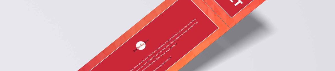 Free Detachable Ticket Mockup (PSD)
