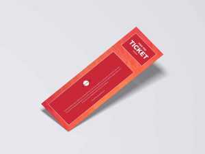 Free Detachable Ticket Mockup (PSD)