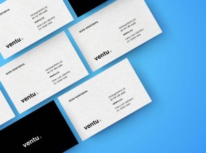 Free Diagonal Business Cards Mockup