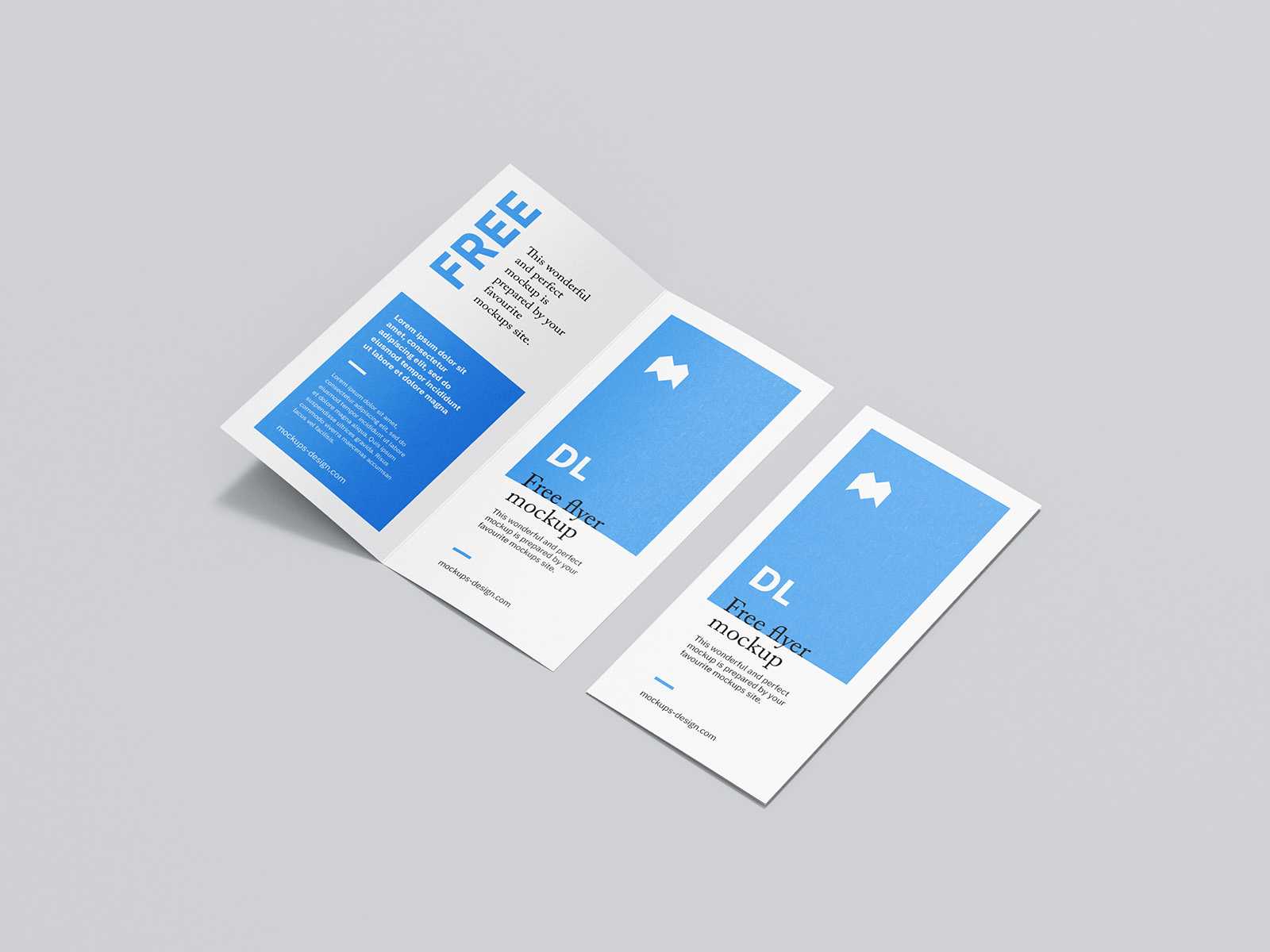 Free DL bi-fold flyer mockup