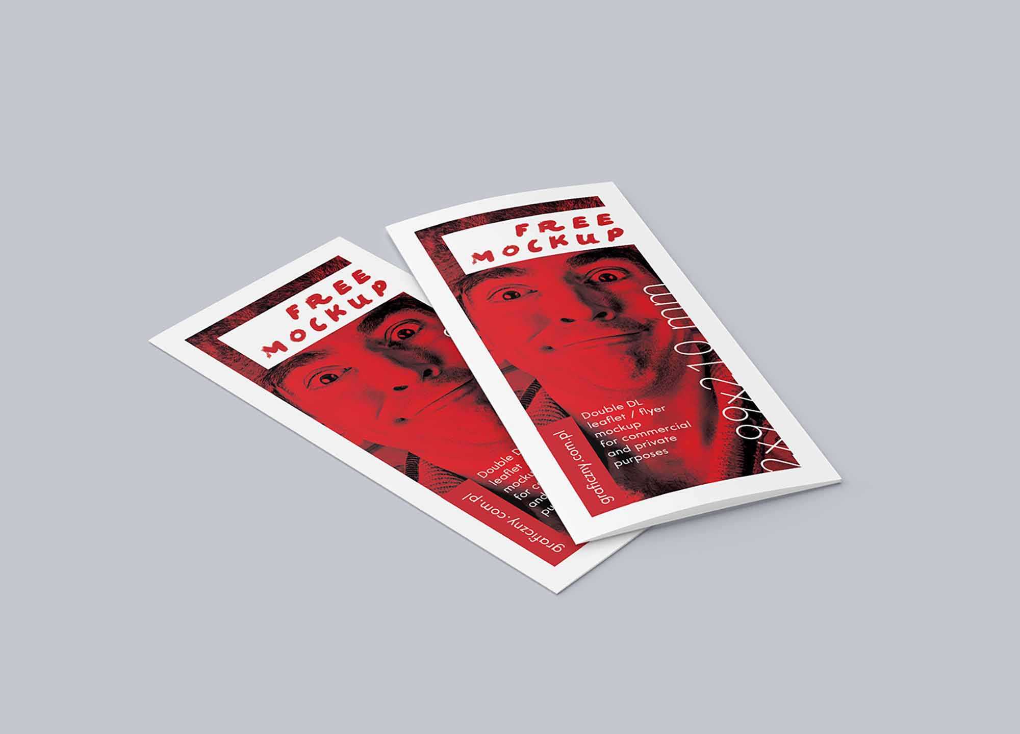 Free DL Bi-fold Leaflet Mockup (PSD)