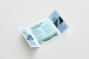 Free DL gate fold flyer mockup